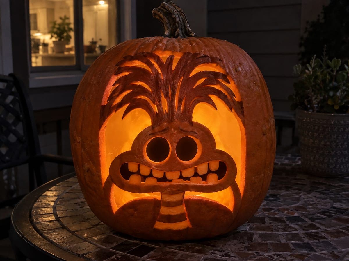 Anxiety Head-and-Shoulders Silhouette Pumpkin