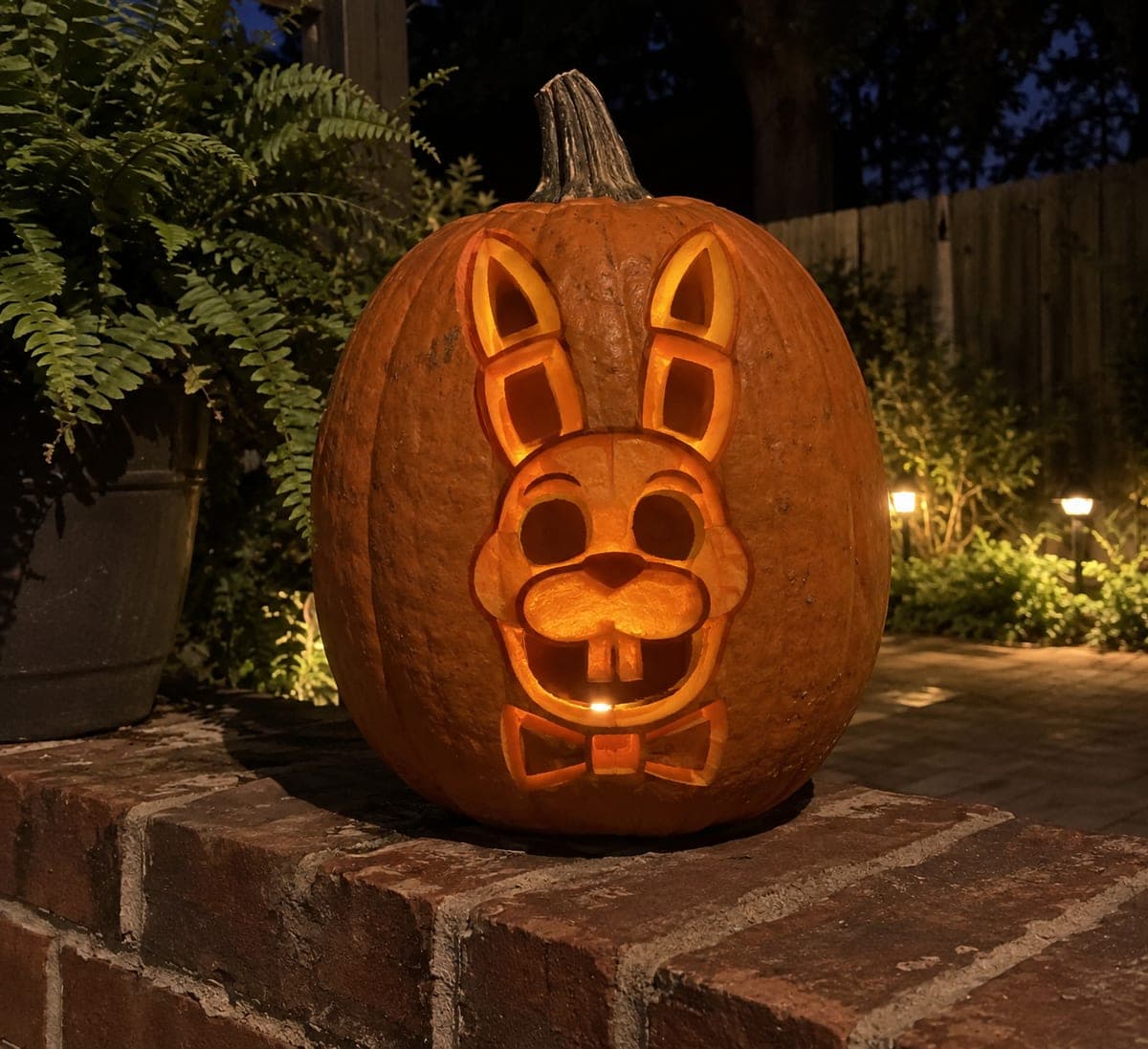 Bonnie FNAF Intermediate Pumpkin with Long Ear Panels