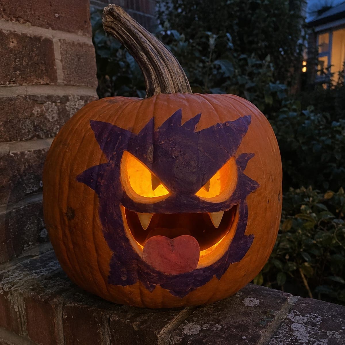 Easy Haunter Pumpkin Carving with Ghost Silhouette Glow