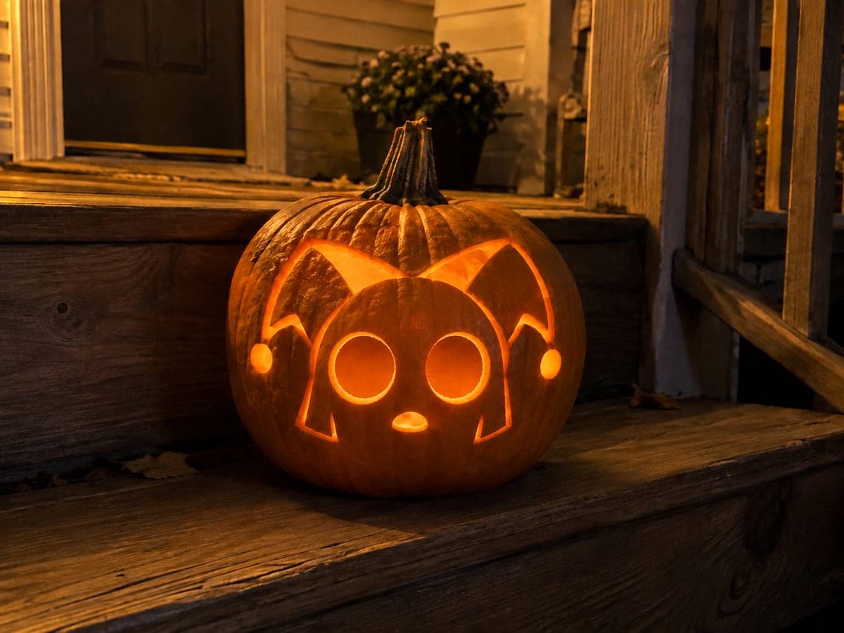 Easy Pomni Pumpkin Carving With Jester Hat