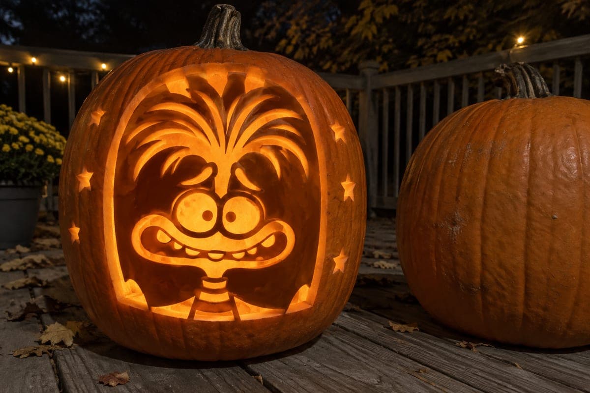 Expert Anxiety Pumpkin With Star Accents and Open Arch