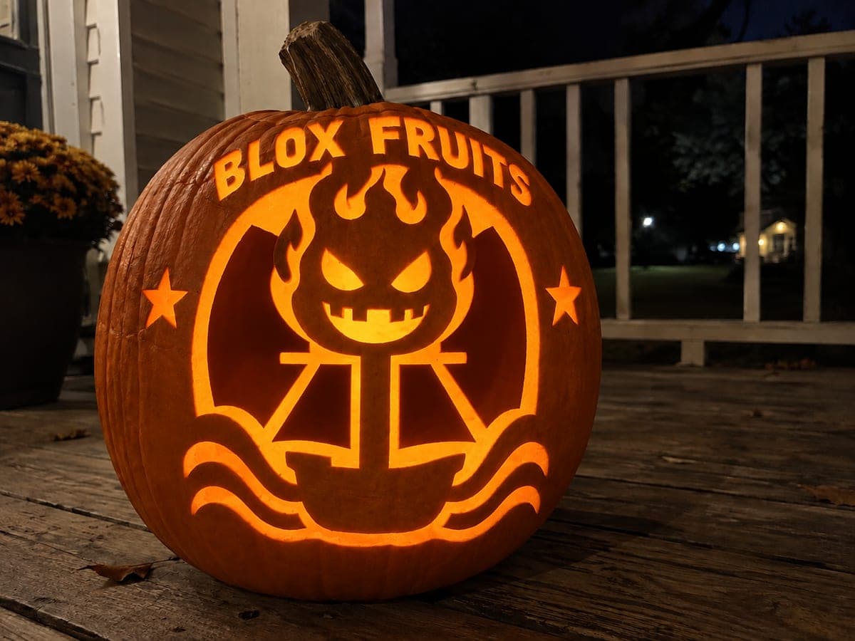 Expert Blox Fruits Ship and Fruit Pumpkin on Porch