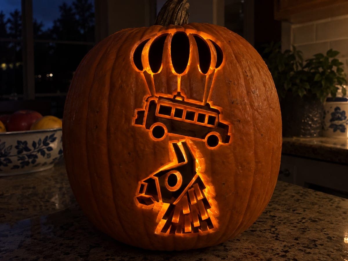 Expert Fortnite Llama Bus Combo Jack-O-Lantern