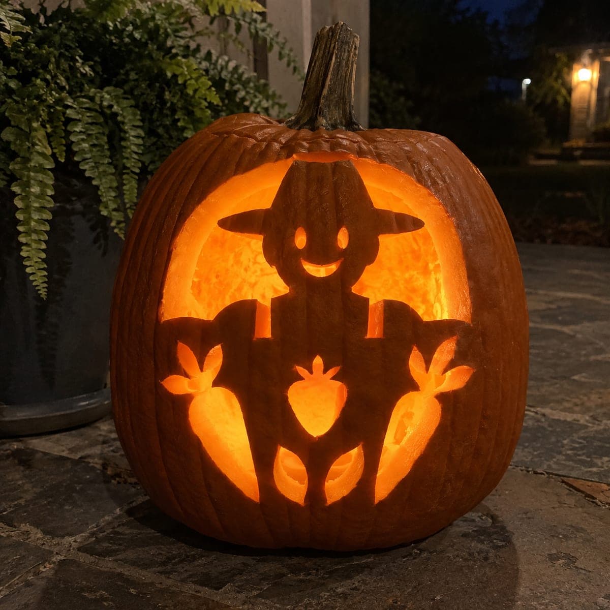 Expert Grow a Garden Farmer Bust Pumpkin on Arch