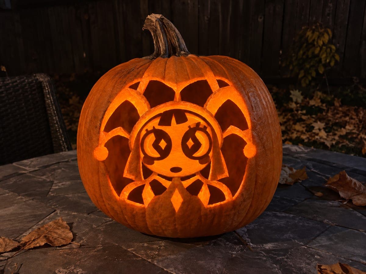Expert Pomni Pumpkin Carving Idea With Fine Details