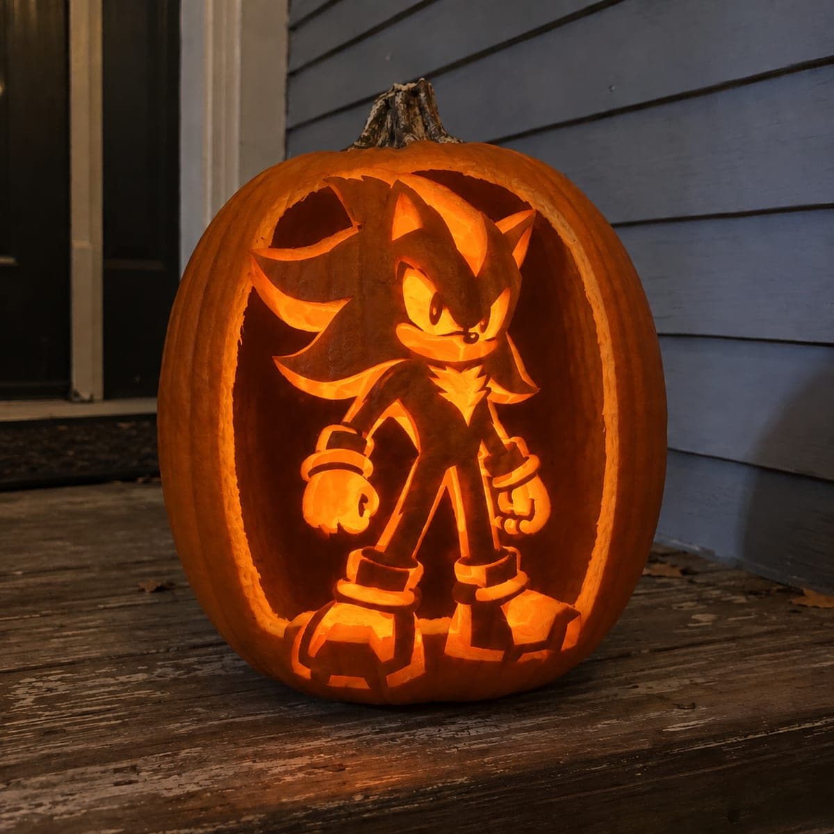 Expert Shadow Hedgehog Full Body Pumpkin Carving in Arch