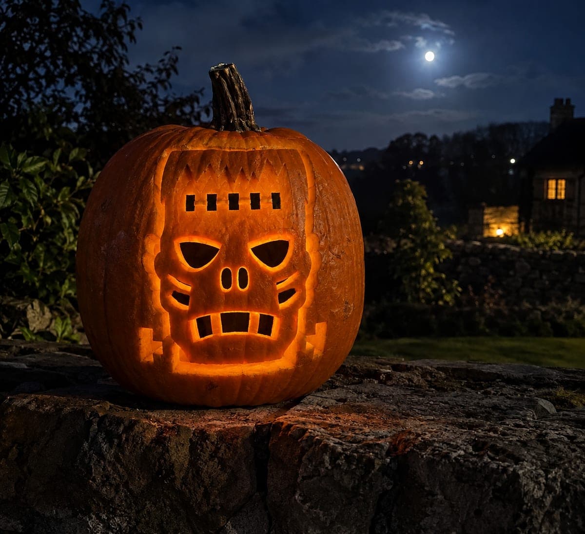 Frankenstein Expert Horror Movie Jack-O-Lantern