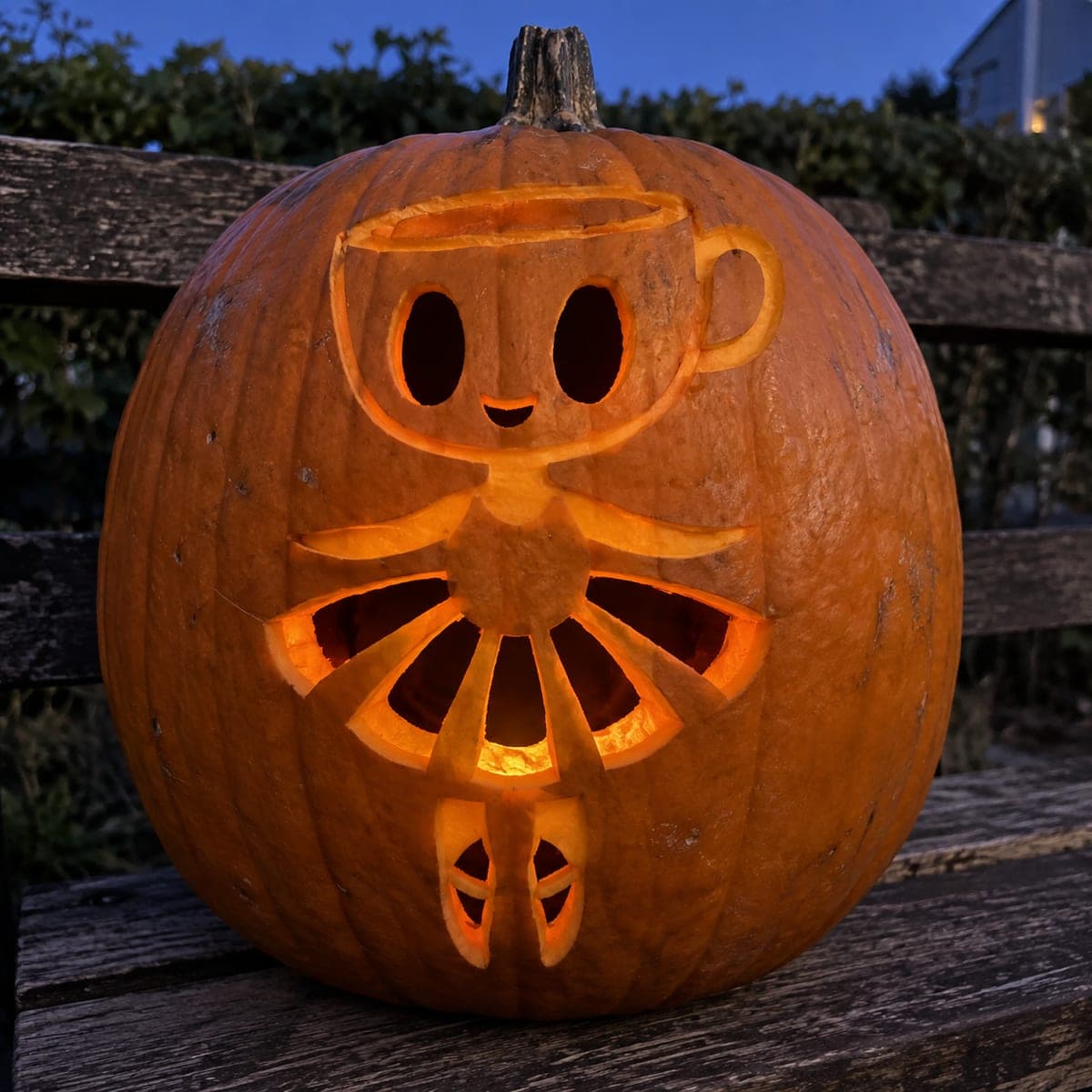 Glowing Ballerina Cappuccina Pumpkin with Slipper Slots