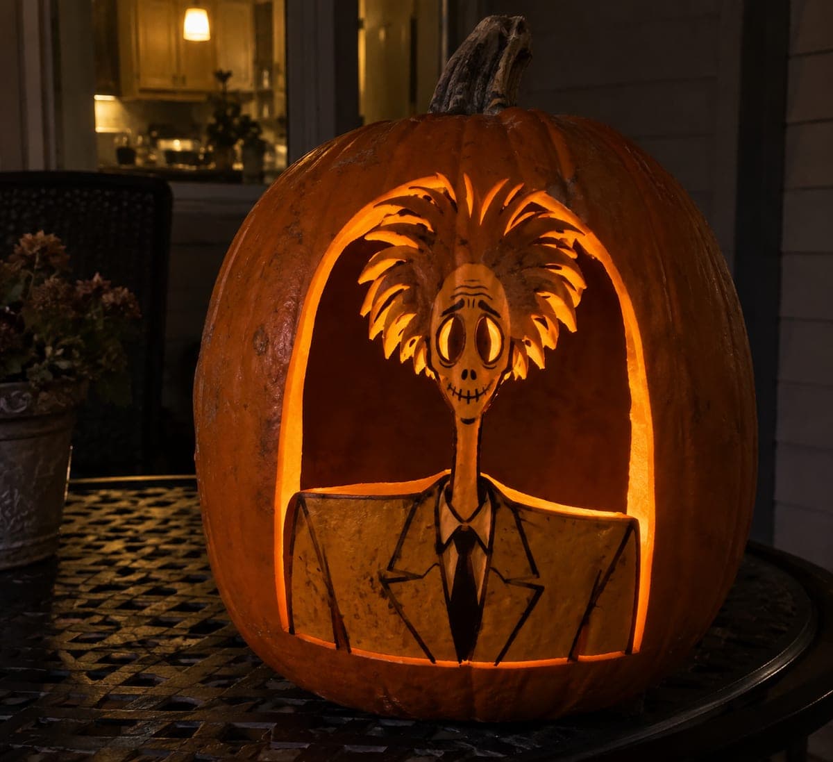 Hard Shrunken Head Bob Pumpkin With Long Neck