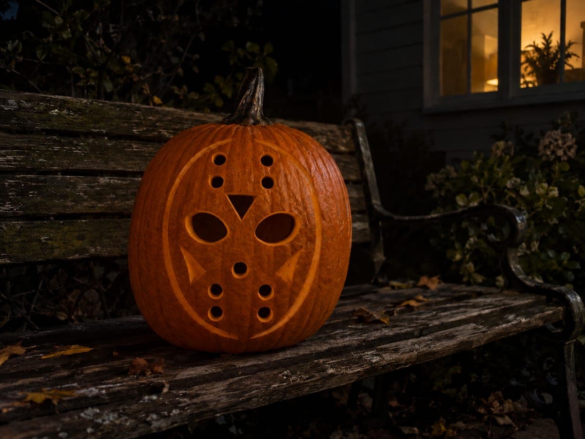 Hockey Mask Horror Movie Pumpkin Carving