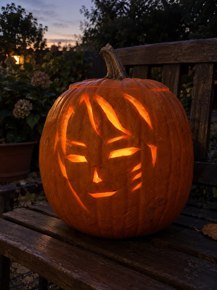 Idol Face Jinu Jack-O-Lantern With Cheek Marks