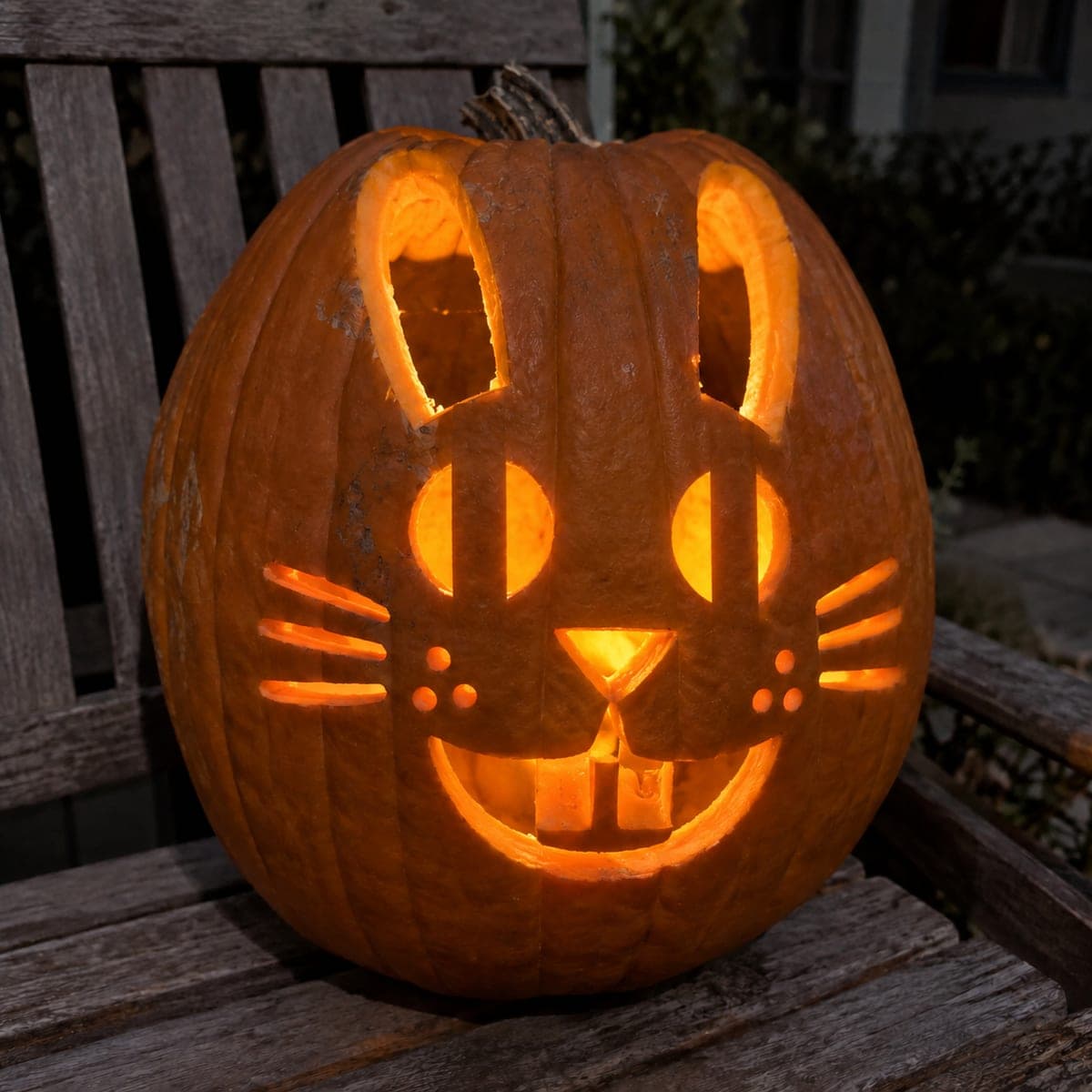 Intermediate Bunny Jack-O-Lantern with Rooted Features