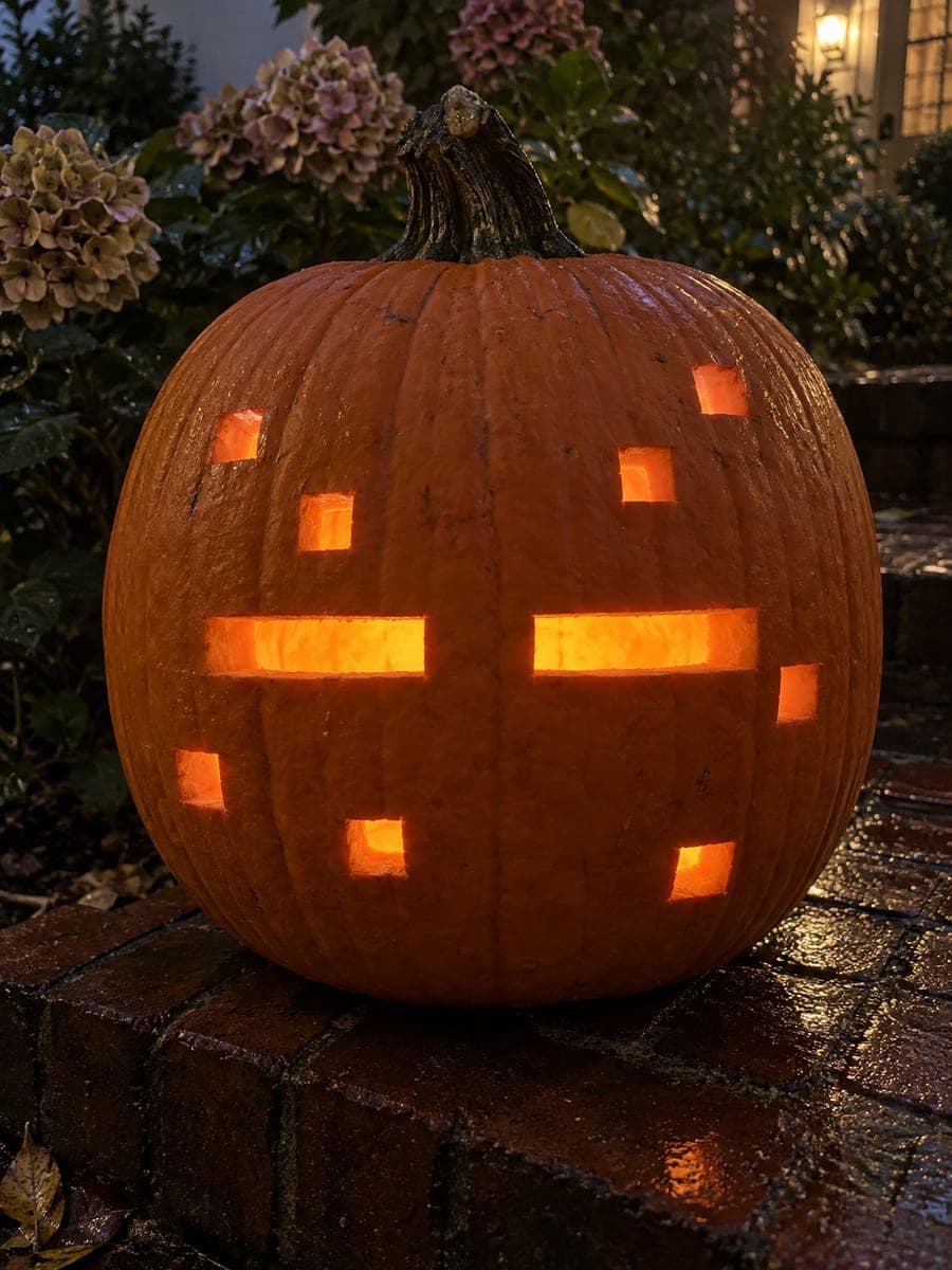 Minecraft Enderman Glowing Pumpkin with Particle Effects