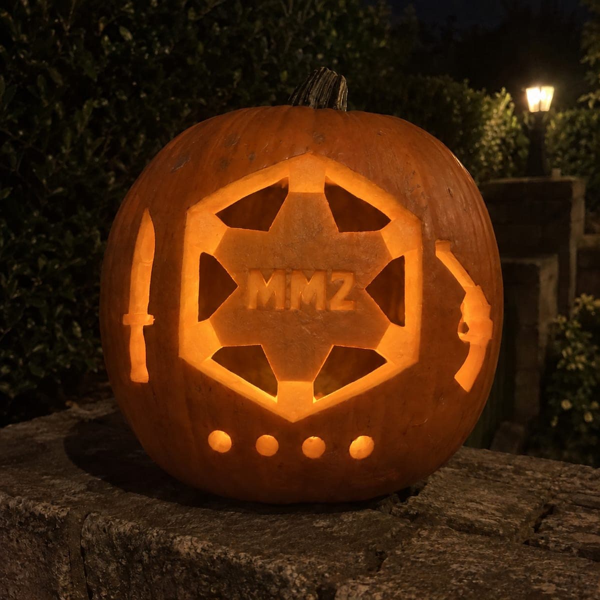 Murder Mystery 2 Sheriff Star Silhouette Jack-O-Lantern