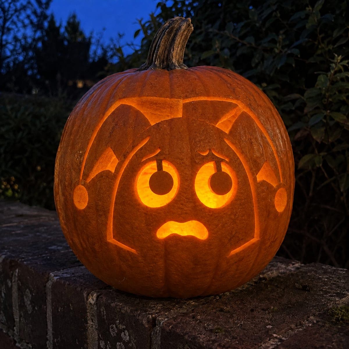 Pomni Jack-O-Lantern Intermediate Pumpkin Idea