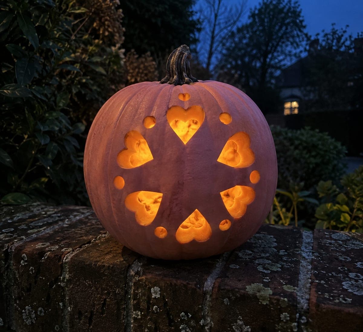 Ring of Seven Hearts Pink Pumpkin Carving