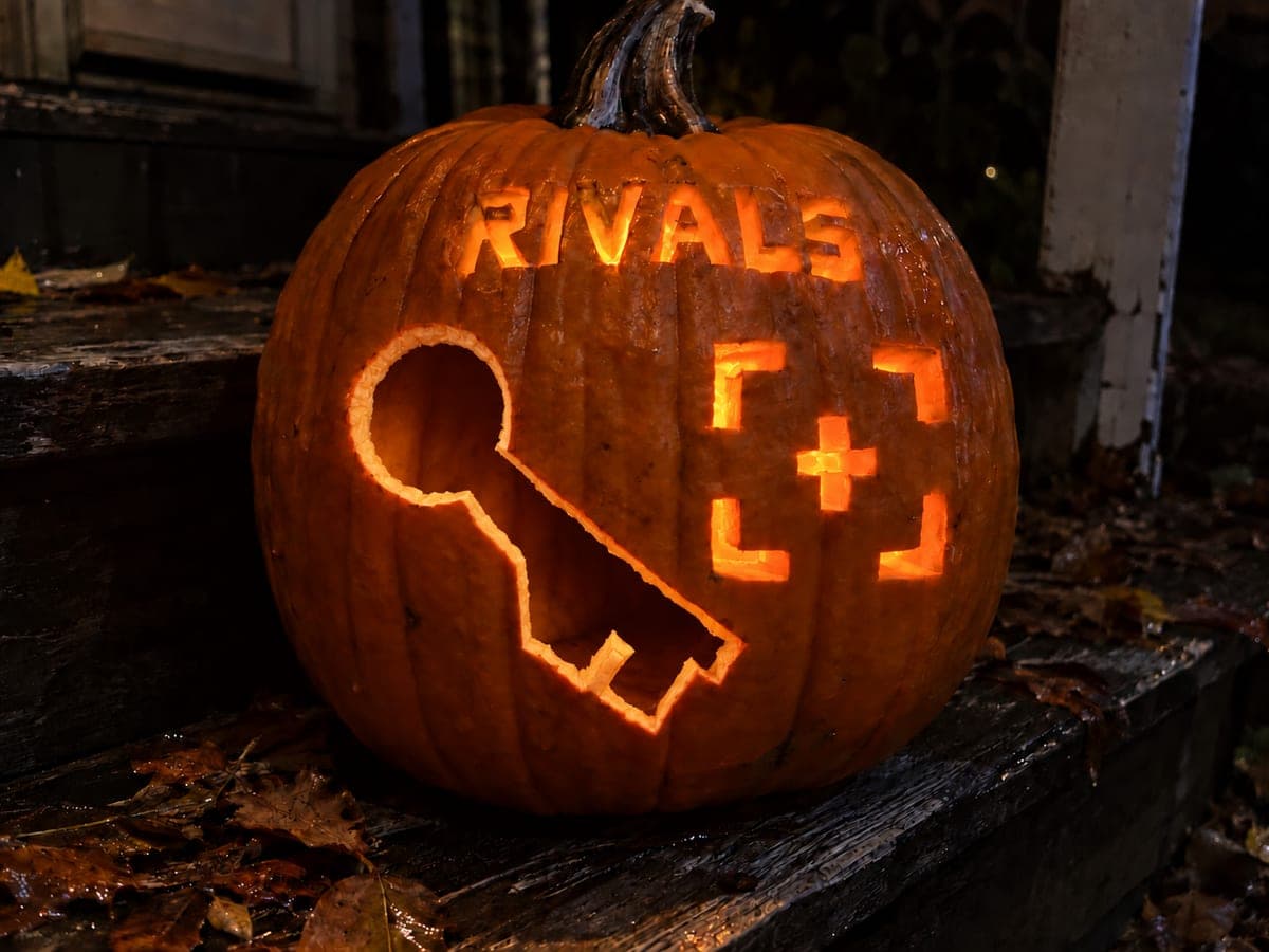 Roblox Rivals Key and Target Pumpkin on Deck Steps