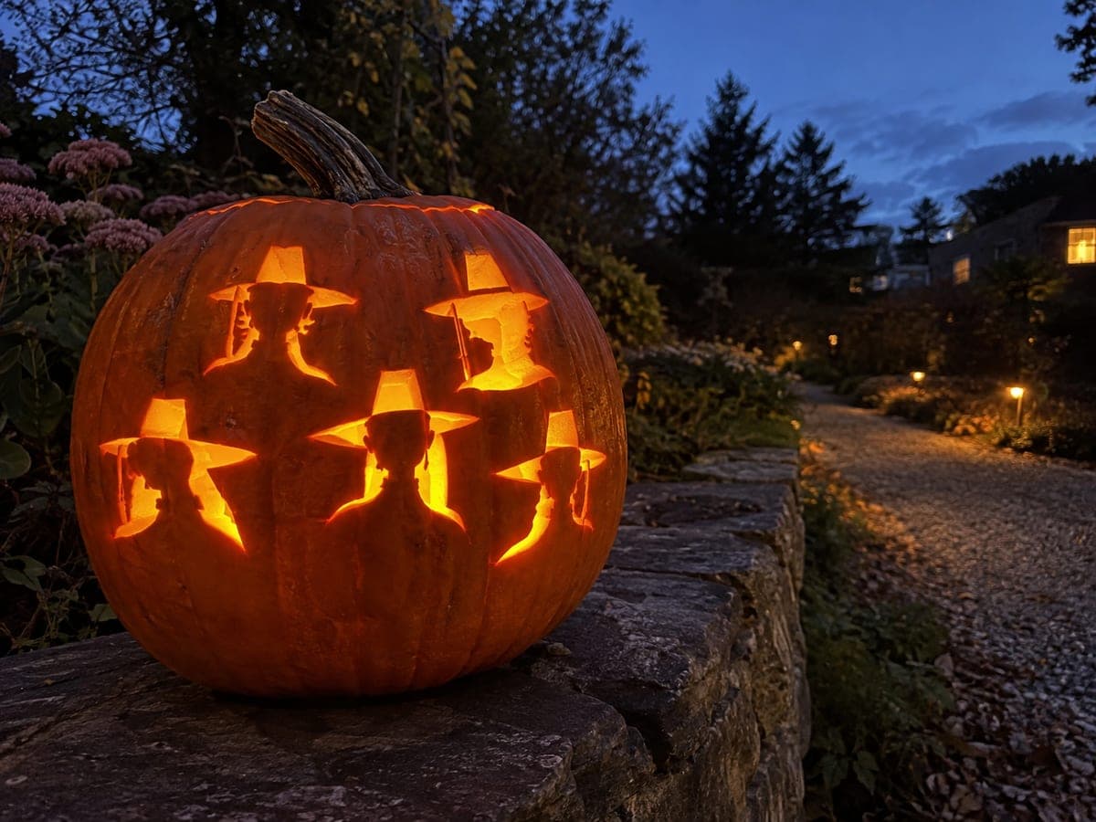Saja Boys Bust Silhouette Pumpkin Carving Idea