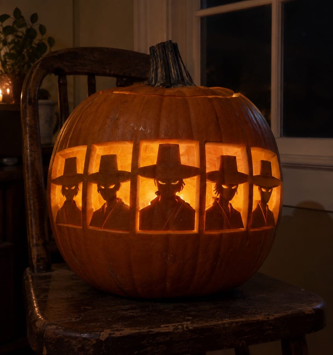 Saja Boys Five-Panel Jack-O-Lantern With Hat Brims