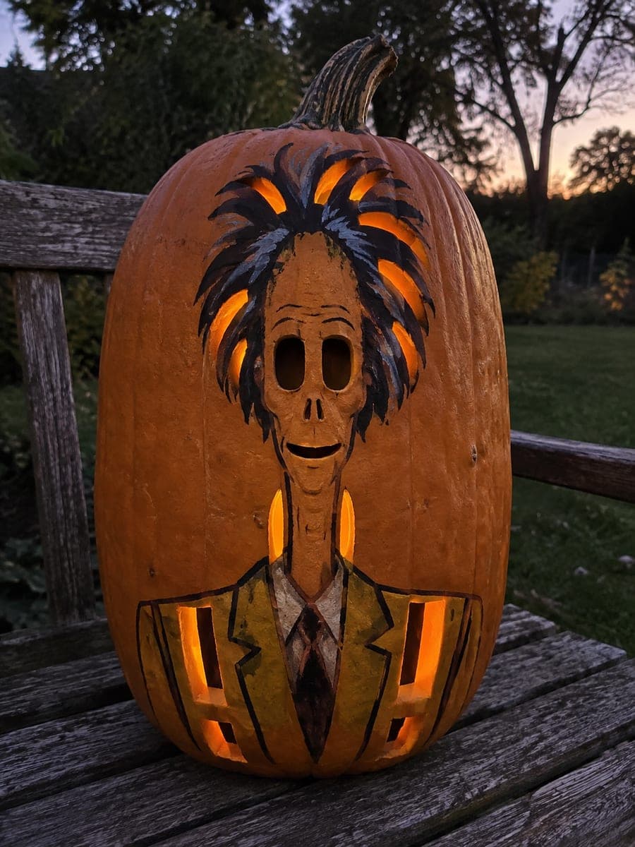 Shrunken Head Bob Jack-O-Lantern With Collar Slots