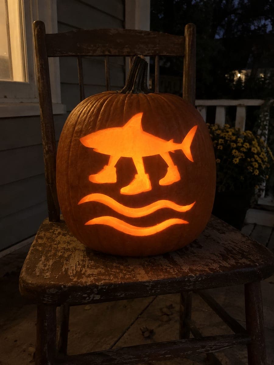 Steal a Brainrot Sneaker Shark Silhouette Jack-O-Lantern