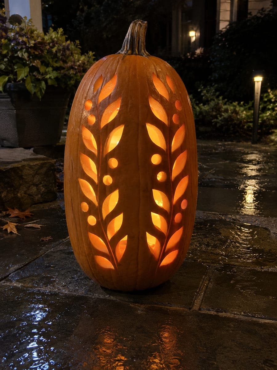 Twin Fern Column Tall Pumpkin Carving