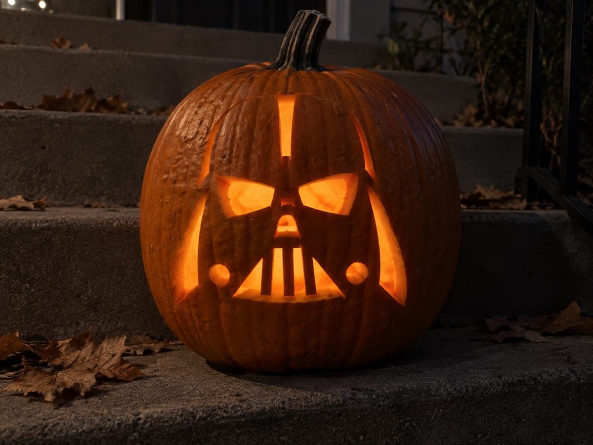 Vader Mask With Helmet Slots Pumpkin Carving