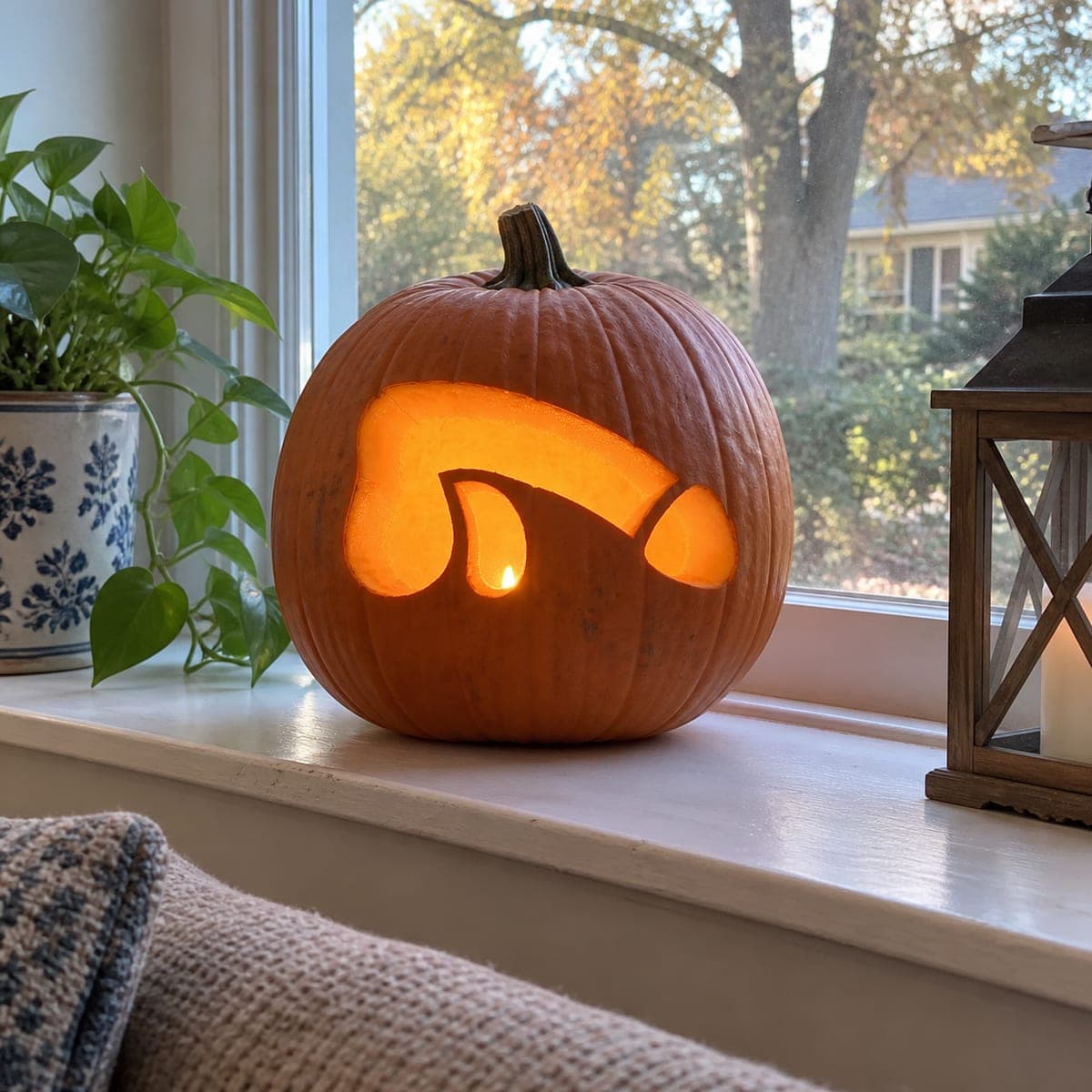 Abstract Curved Cutout Pumpkin
