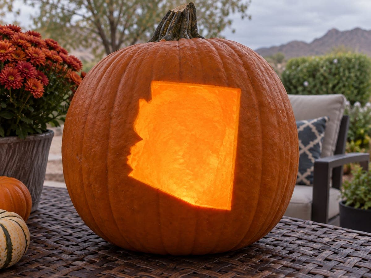 Arizona State Shape Pumpkin
