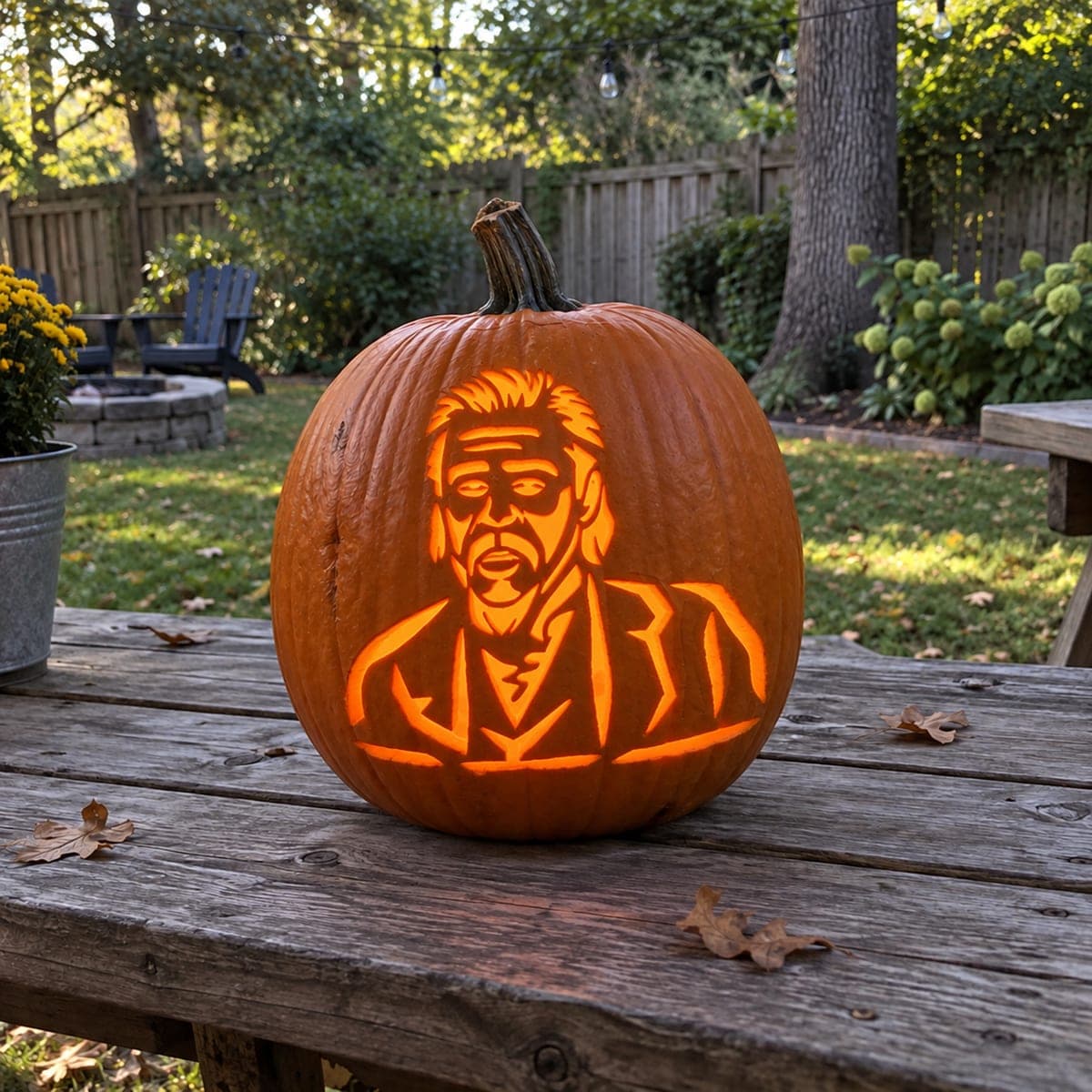 Bearded Man in a Suit Pumpkin