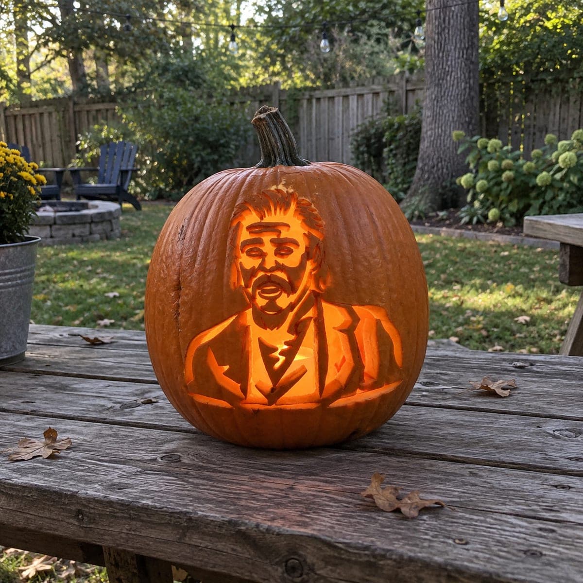 Bearded Man in a Suit Pumpkin β process shot 2 of 2