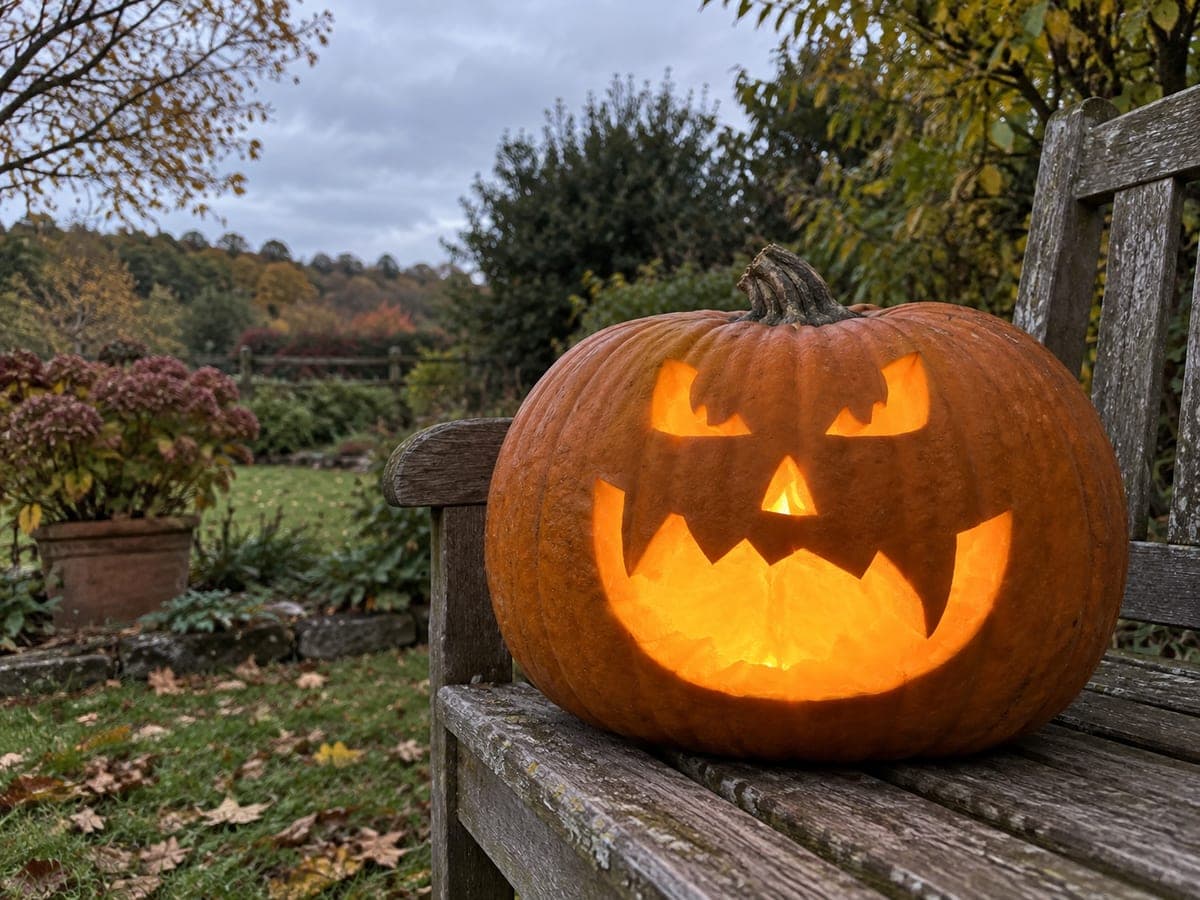 Block-Eyed Wide-Mouth Jack-O-Lantern Pumpkin