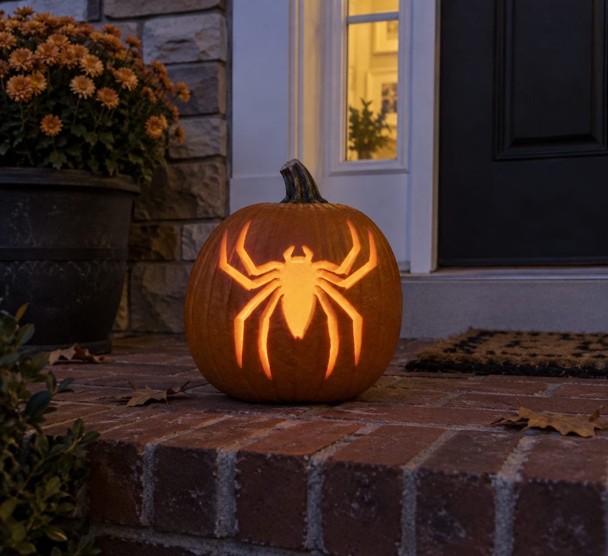 Bold Eight-Legged Spider Pumpkin