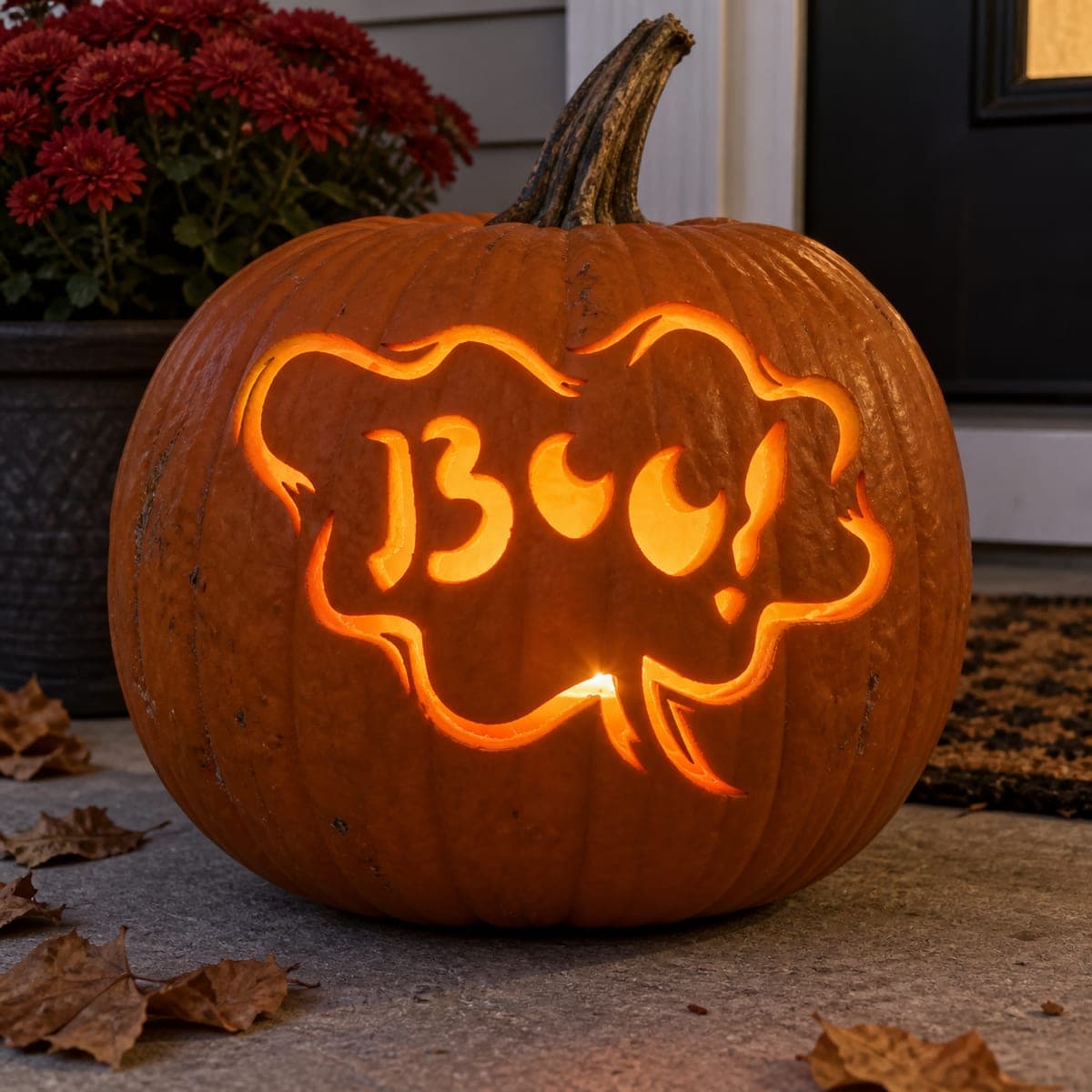 Boo Cloud Speech Bubble Pumpkin