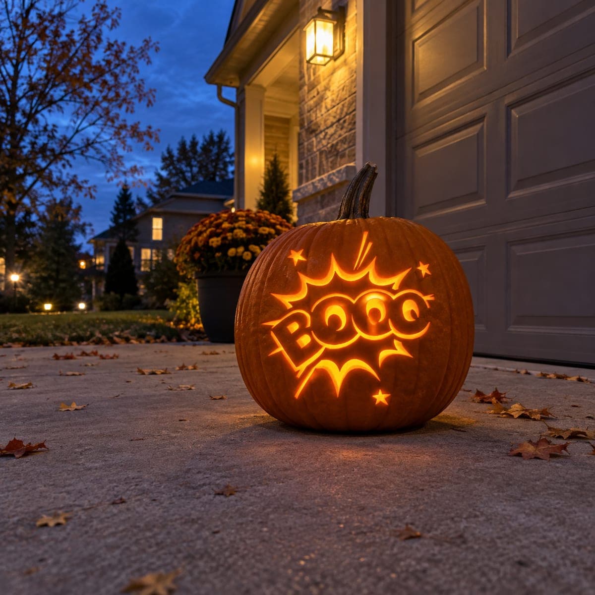 Boo Starburst Comic Pumpkin