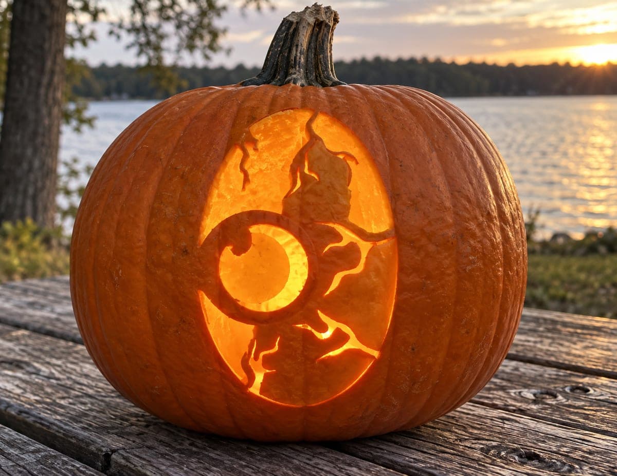 Cracked Dragon Eyes Pumpkin — process shot 2 of 2