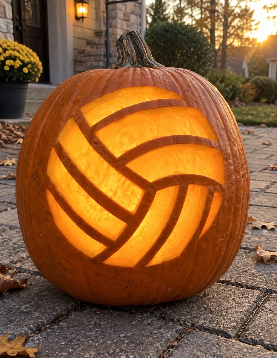 Curved-Panel Volleyball Pumpkin