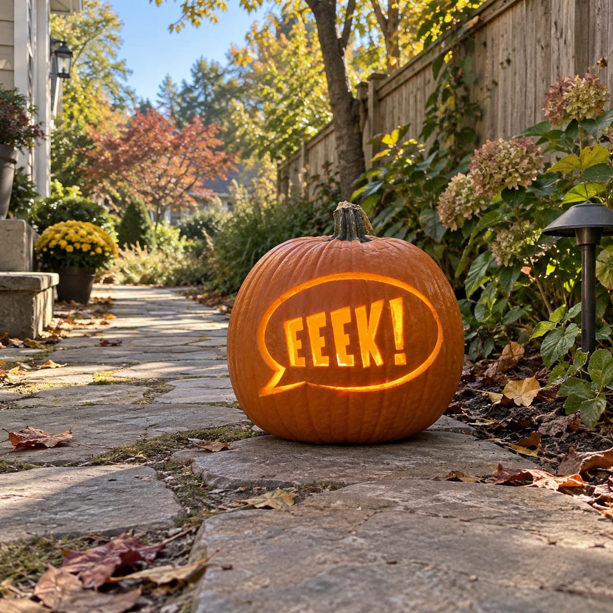 EEEK Comic Speech Bubble Pumpkin