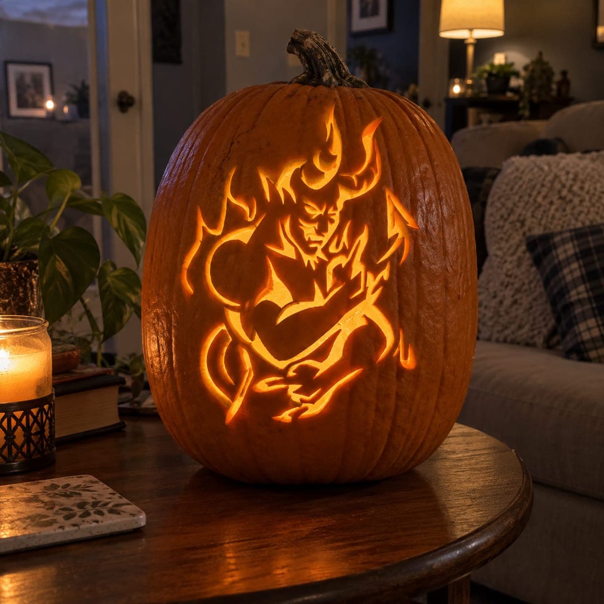 Flame-Haired Demon Pumpkin