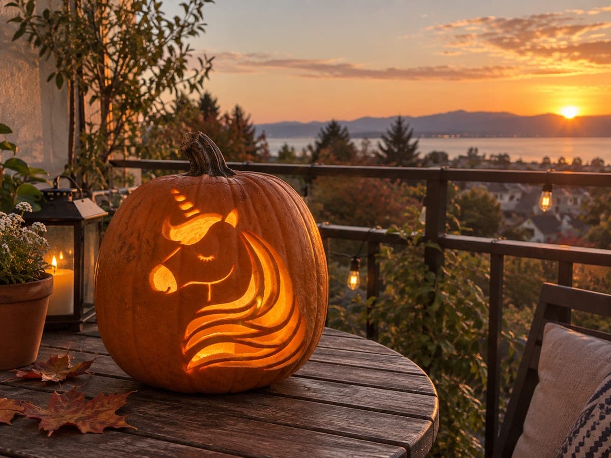 Flowing-Maned Unicorn Pumpkin