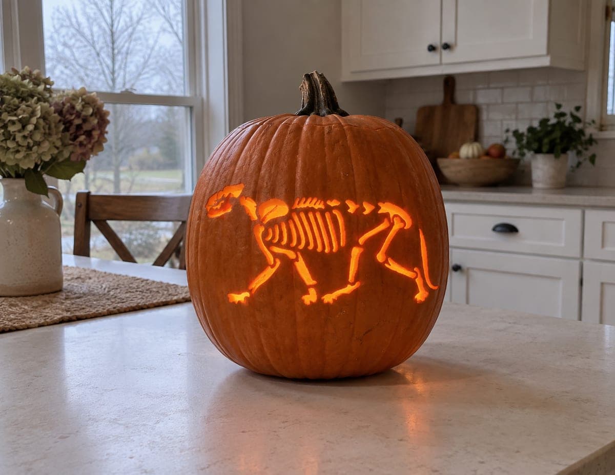 Four-Legged Animal Skeleton Pumpkin