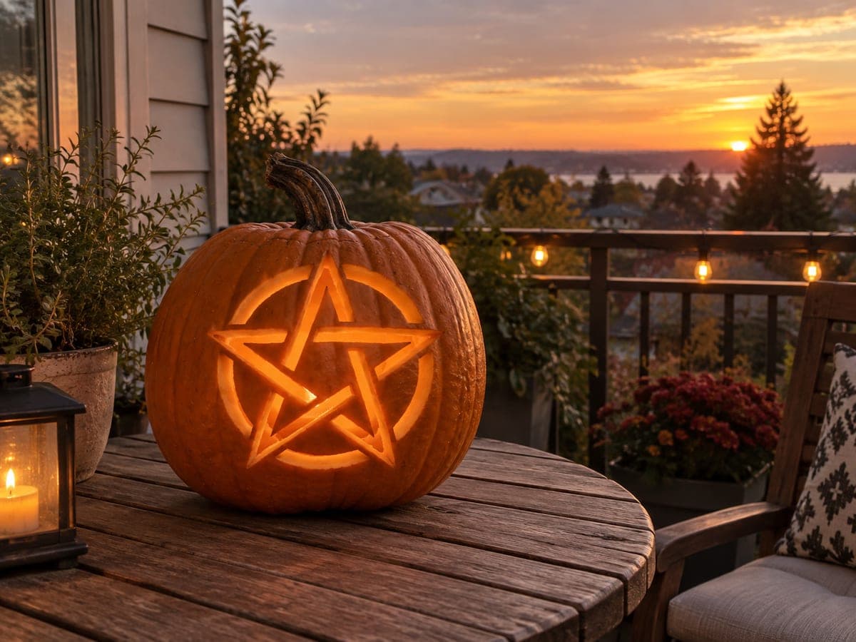 Interwoven Pentagram Pumpkin