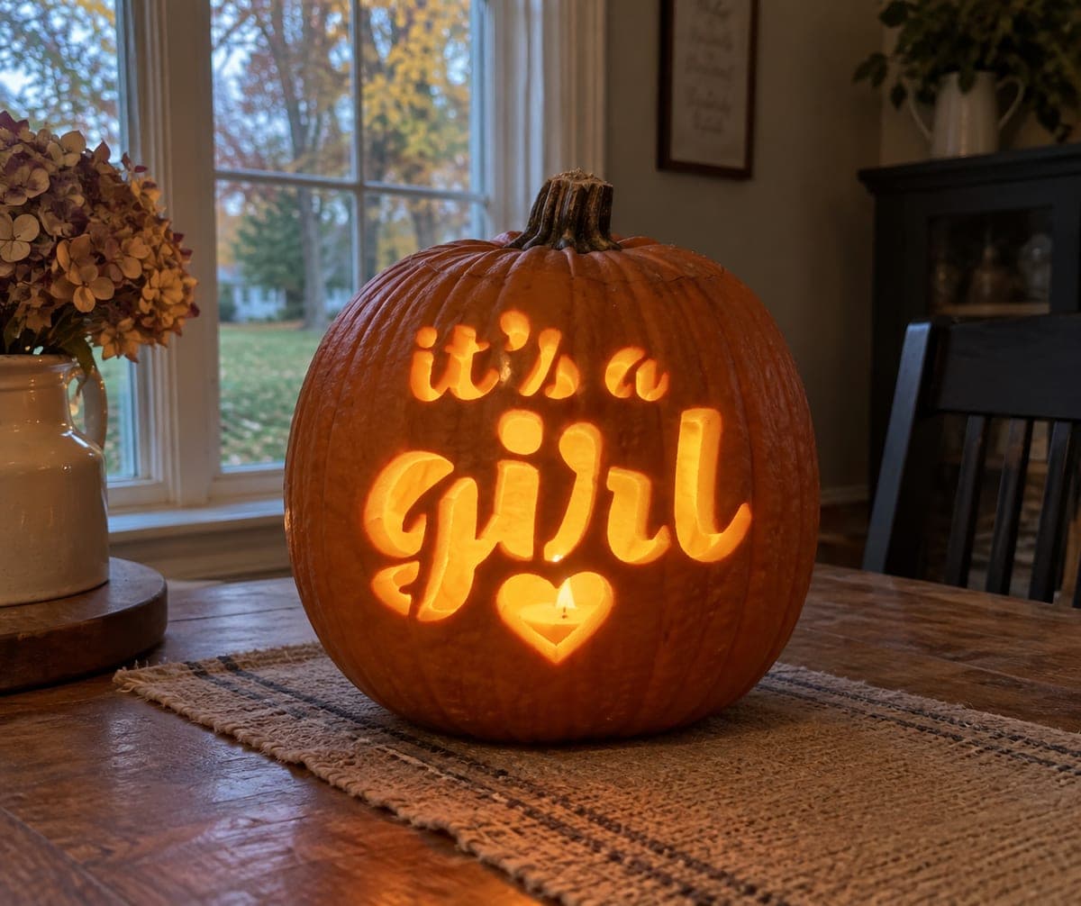 Its a Girl Announcement Pumpkin