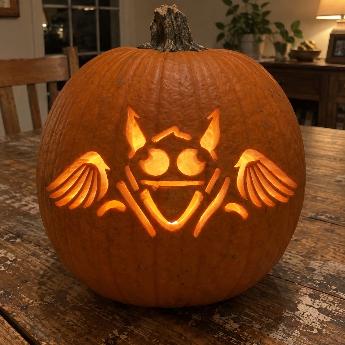 Laughing Bat With Tiny Wings Pumpkin