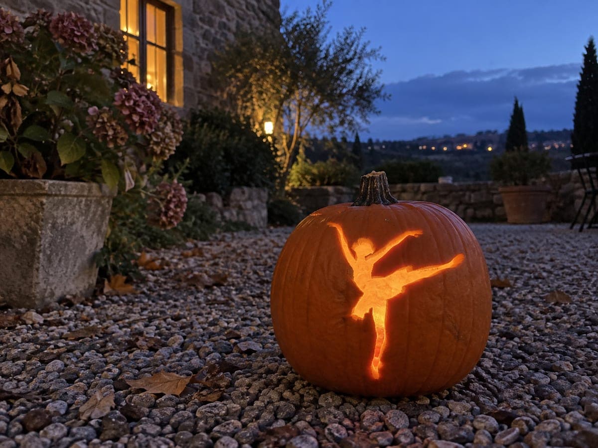 Leaping Ballerina Pumpkin — process shot 2 of 2