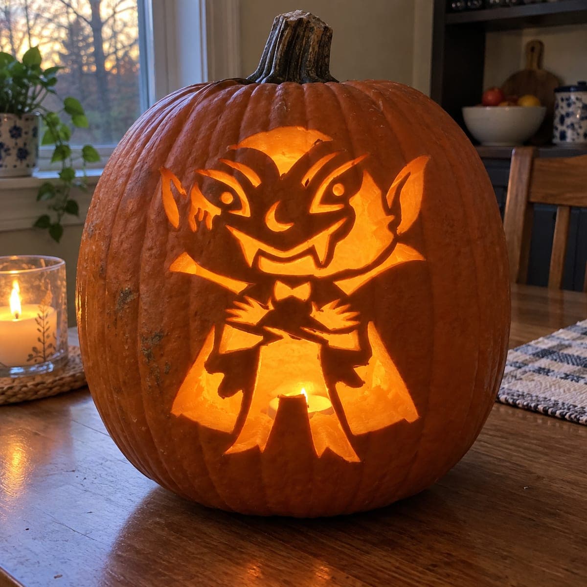 Little Bow-Tie Vampire Pumpkin