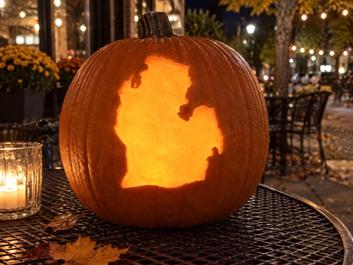 Michigan Mitten Outline Pumpkin