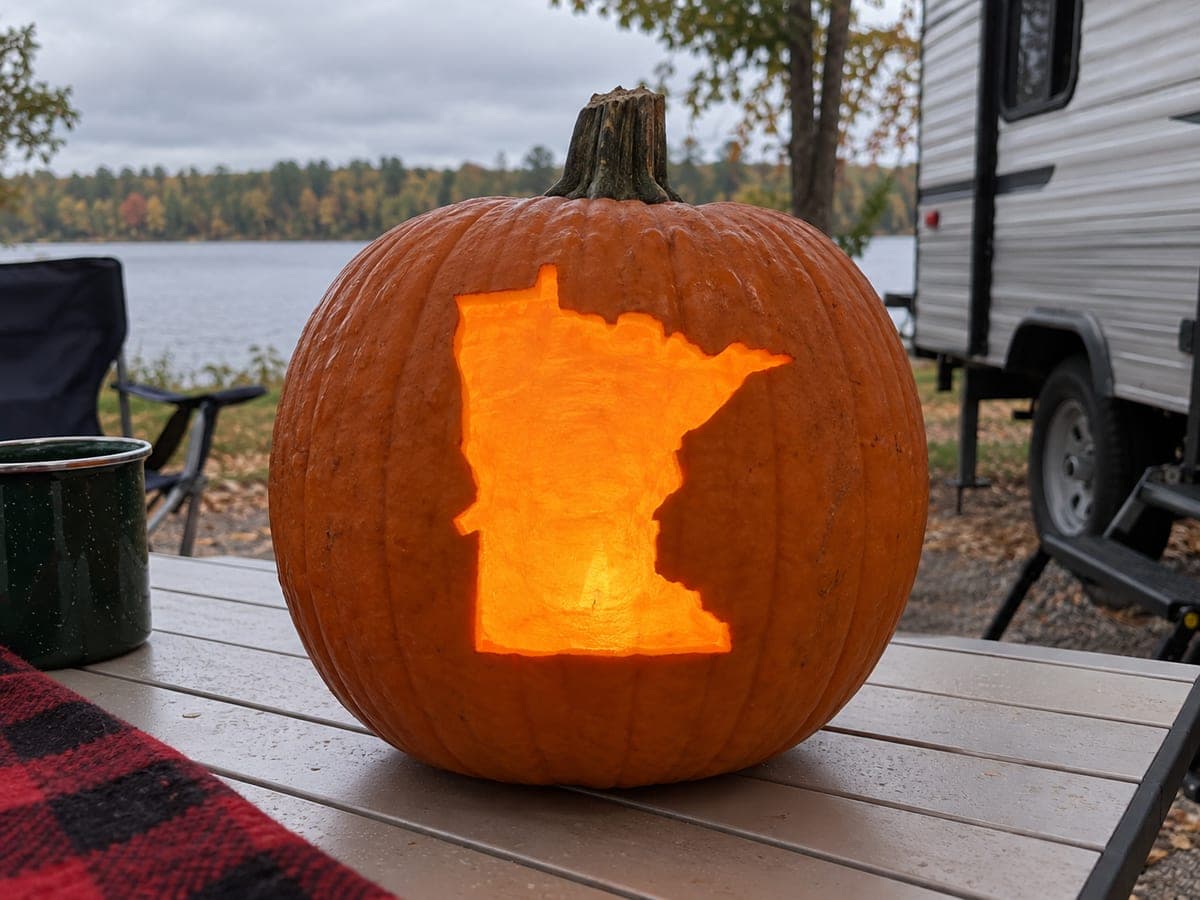 Minnesota State Map Pumpkin