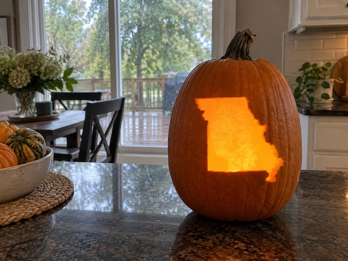 Missouri State Silhouette Pumpkin