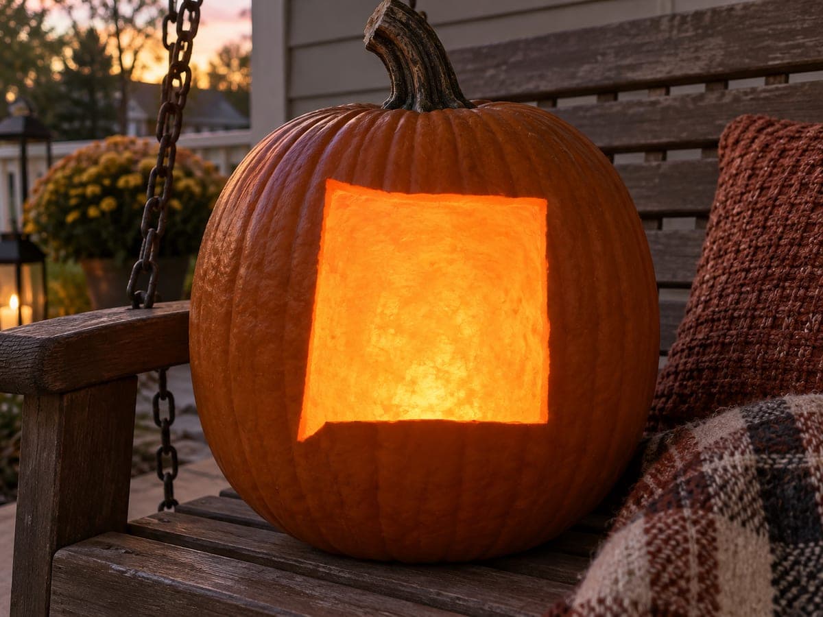 New Mexico State Outline Pumpkin